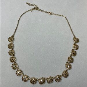 Avon Gold Floral Necklace